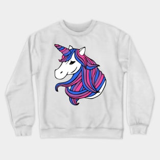 Bisexual Flag Unicorn Crewneck Sweatshirt